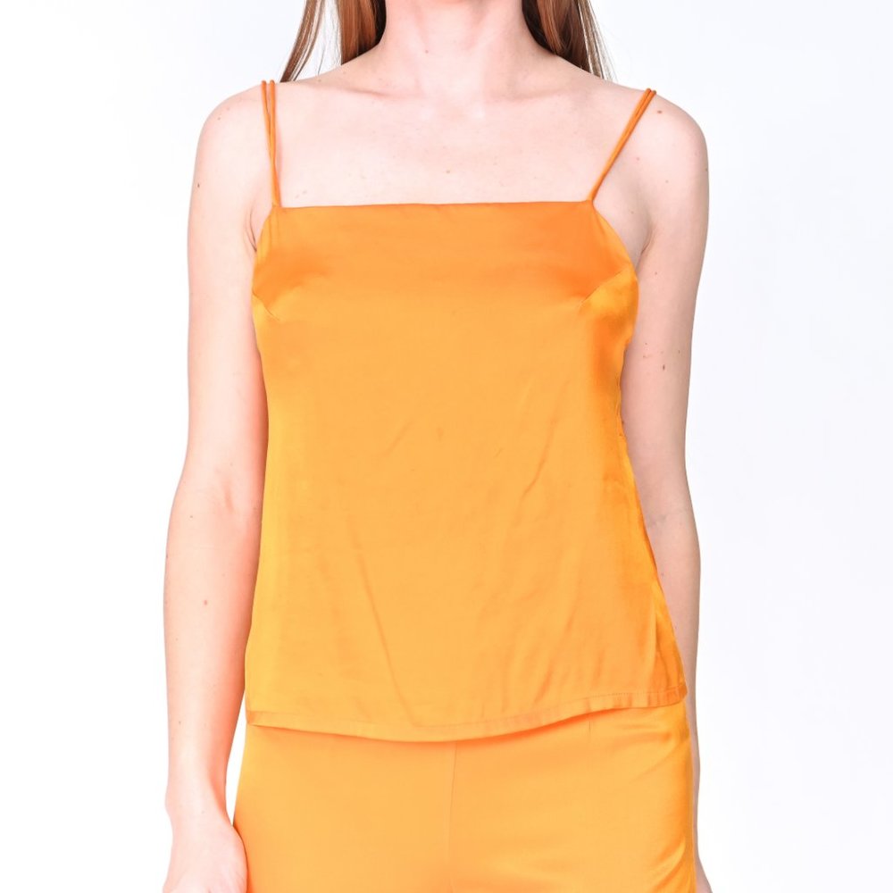 PALOMA WOOL Orange Silk Tank Top & Pants Set - Picture 2 of 6